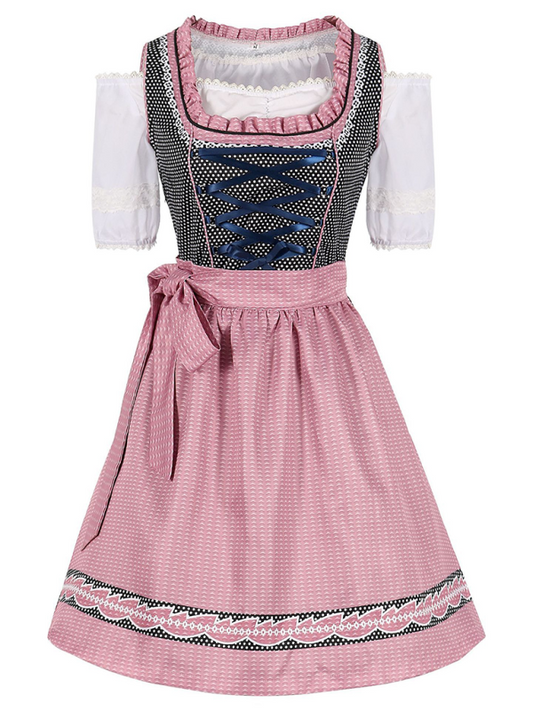 Oktoberfest Pink Plaid Skirt Pink