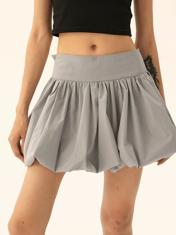 Fashionable Tutu Skirt Flower Bud Skirt Short Skirt Grey