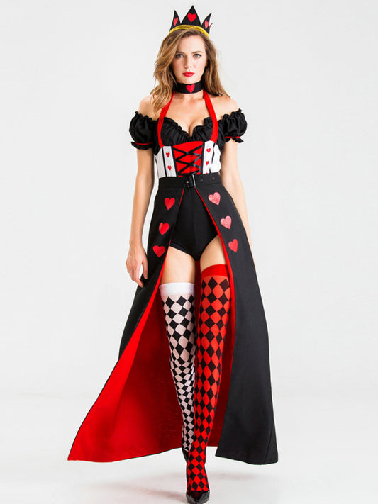 Adult Women's Red Queen of Hearts Costume Black