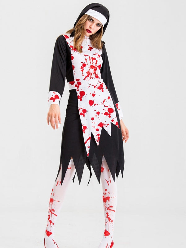 Women's Vampire Zombie Nun Halloween Costume