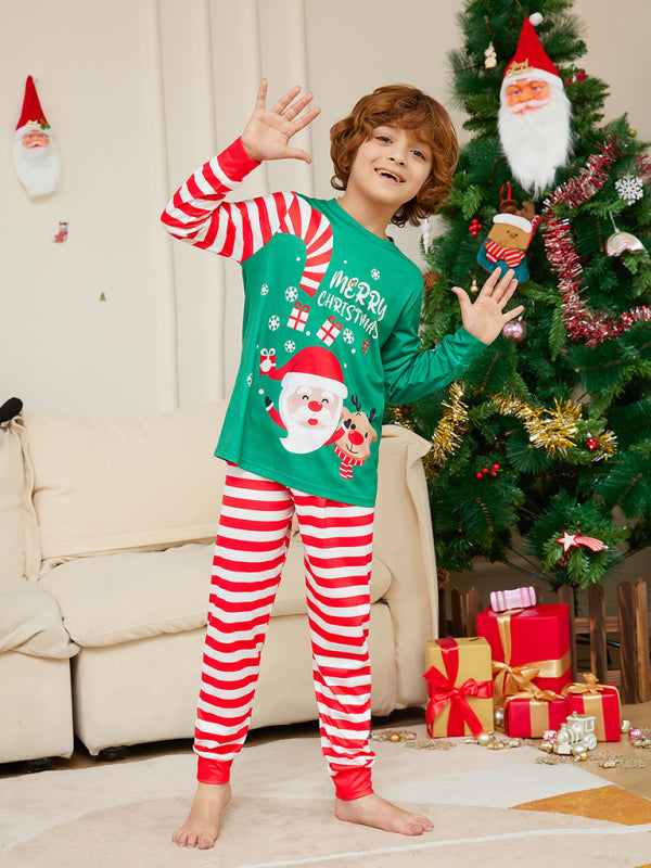 New Cartoon Santa Letter Printed Mother-Daughter Christmas Pajamas Homewear Set