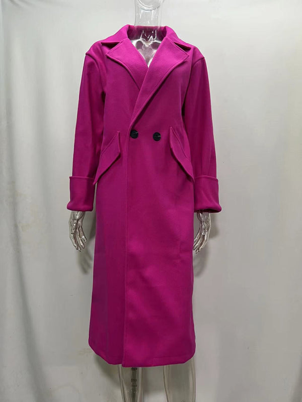 women's oversize loose suit collar woolen coat coat