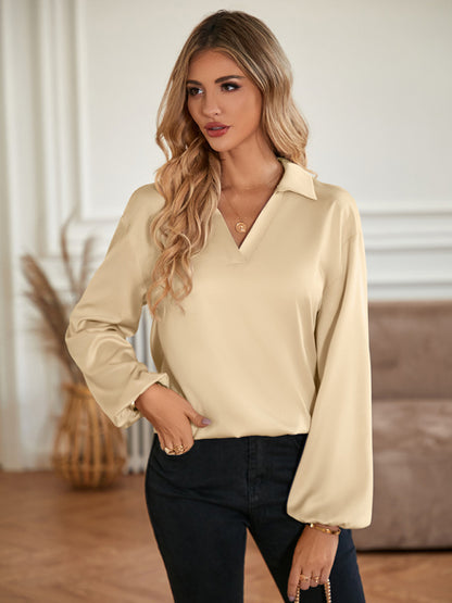 Knotted V-Neck Blouse, Spring & Summer Style