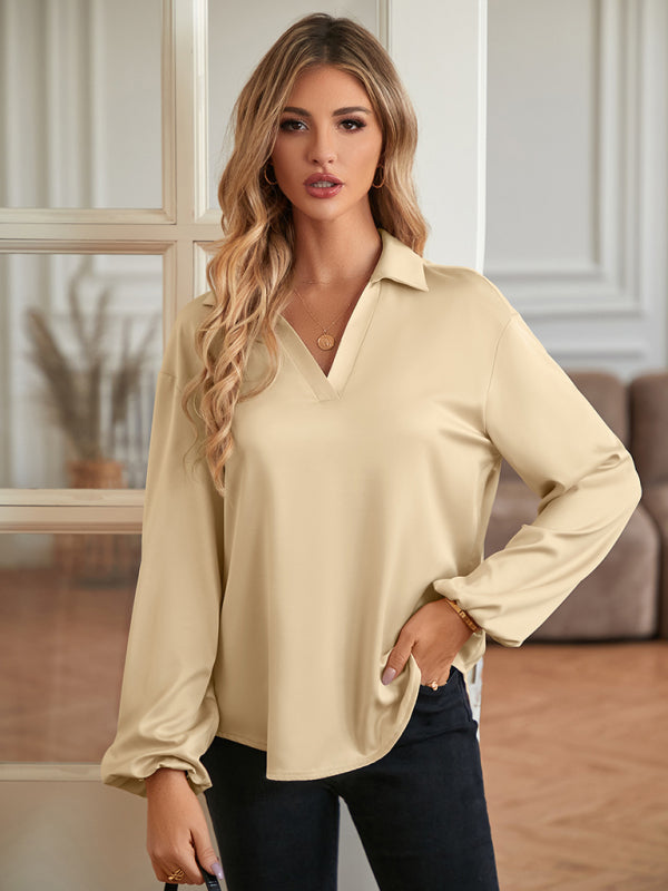 Knotted V-Neck Blouse, Spring & Summer Style