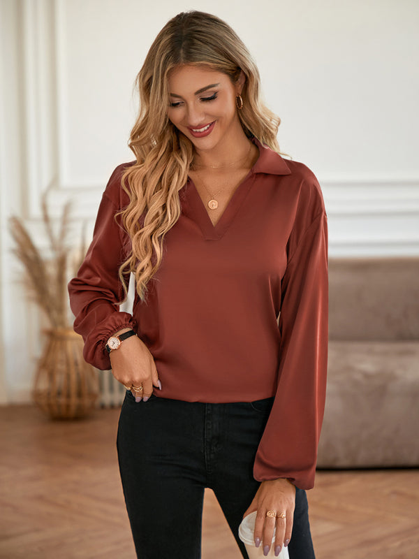 Knotted V-Neck Blouse, Spring & Summer Style
