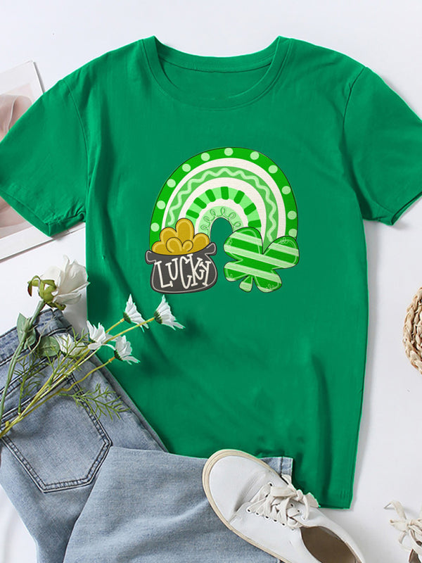Lucky Clover St. Patrick's Day T-Shirt Mint Green