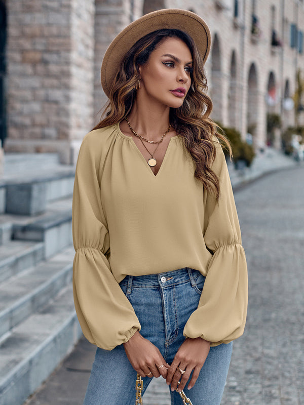 St. Patricks Day - Relaxed V-Neck Top for Fall & Winter