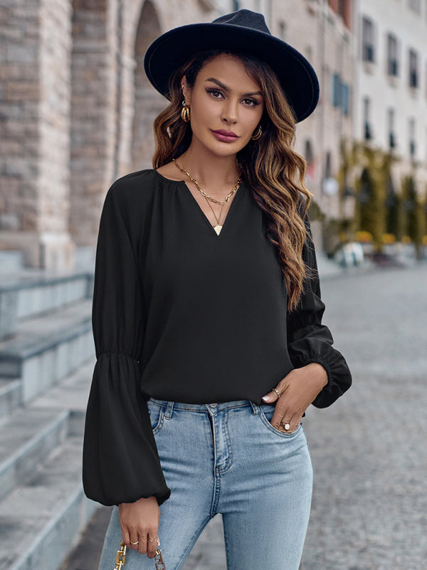 St. Patricks Day - Relaxed V-Neck Top for Fall & Winter