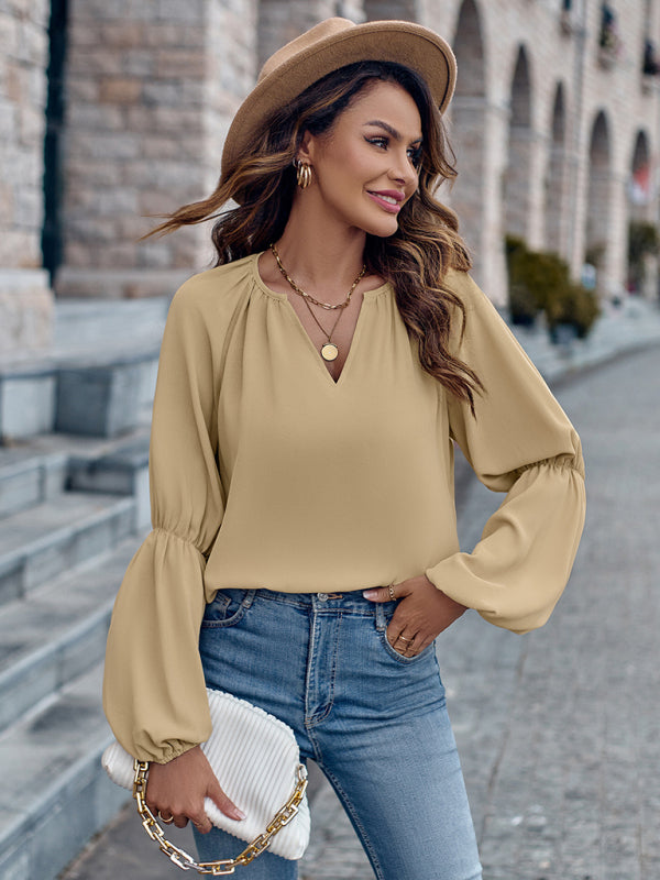 St. Patricks Day - Relaxed V-Neck Top for Fall & Winter