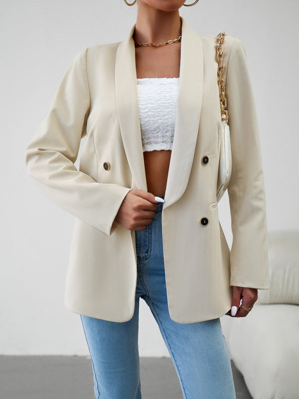 Elegant commuter double-breasted ladies suit jacket