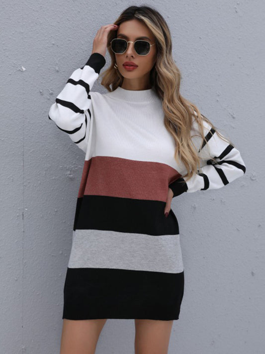 Women's Matching Knit Sweater Skirt Set Black